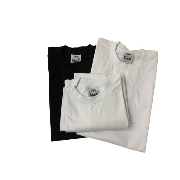Pro Club Heavyweight T-Shirts Bundle Of 3 Large-Tall Black & White Cotton - Picture 1 of 4